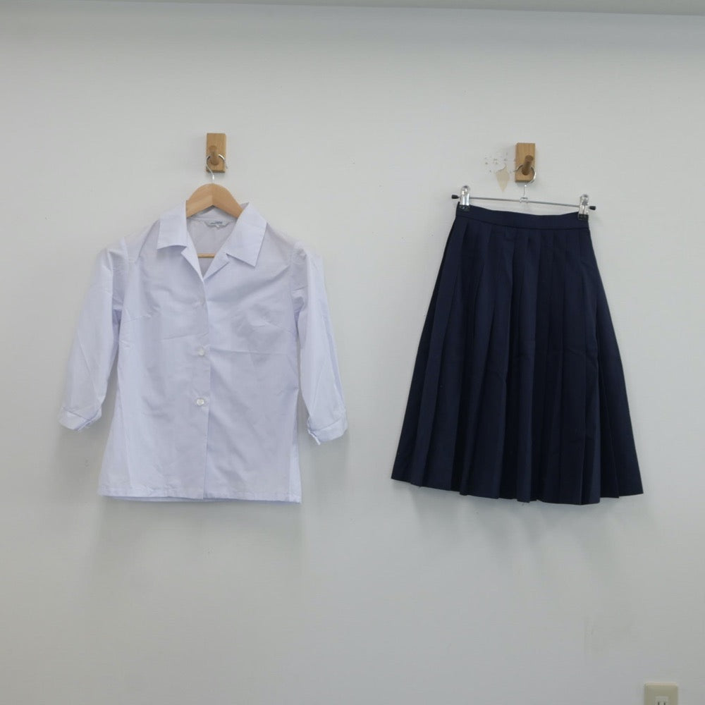 【中古】佐賀県 鳥栖高等学校 女子制服 5点（セーラー服・ベスト・シャツ・スカート）sf017154