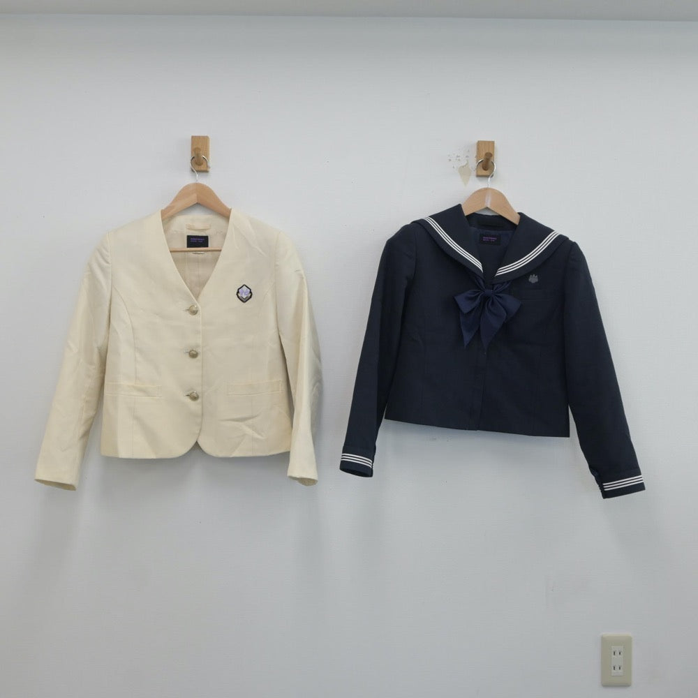 【中古】福井県 北陸学園北陸高等学校 女子制服 3点（ブレザー・セーラー服）sf017156