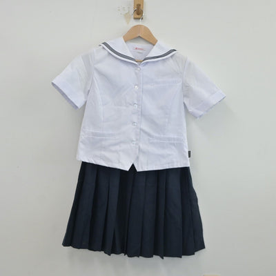 【中古】福井県 北陸学園北陸高等学校 女子制服 3点（セーラー服・スカート）sf017157