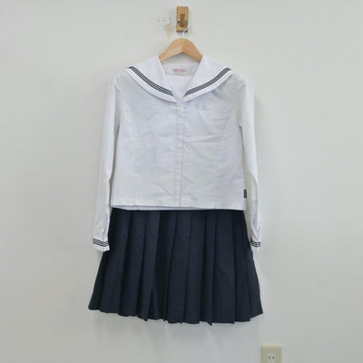 【中古】福井県 北陸学園北陸高等学校 女子制服 3点（セーラー服・スカート）sf017157