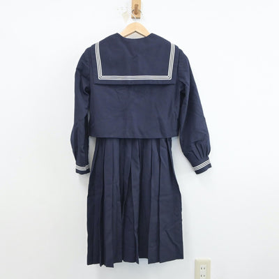 【中古】熊本県 八代高等学校 女子制服 3点（セーラー服・ジャンパースカート）sf017161
