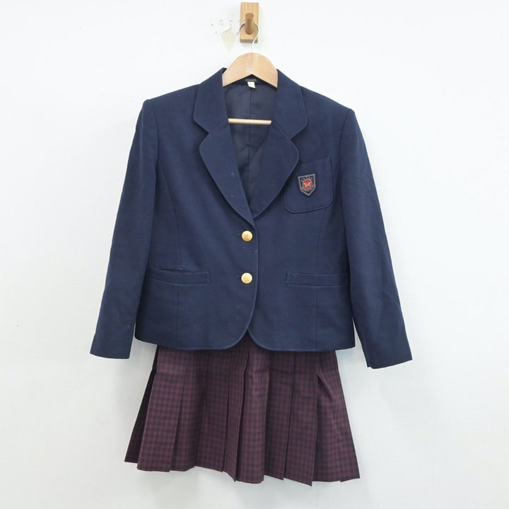 【中古】静岡県 焼津高等学校 女子制服 3点（ブレザー・ベスト・スカート）sf017163