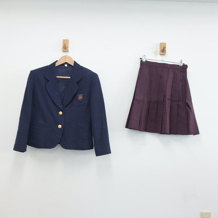 【中古】静岡県 焼津高等学校 女子制服 3点（ブレザー・ベスト・スカート）sf017163