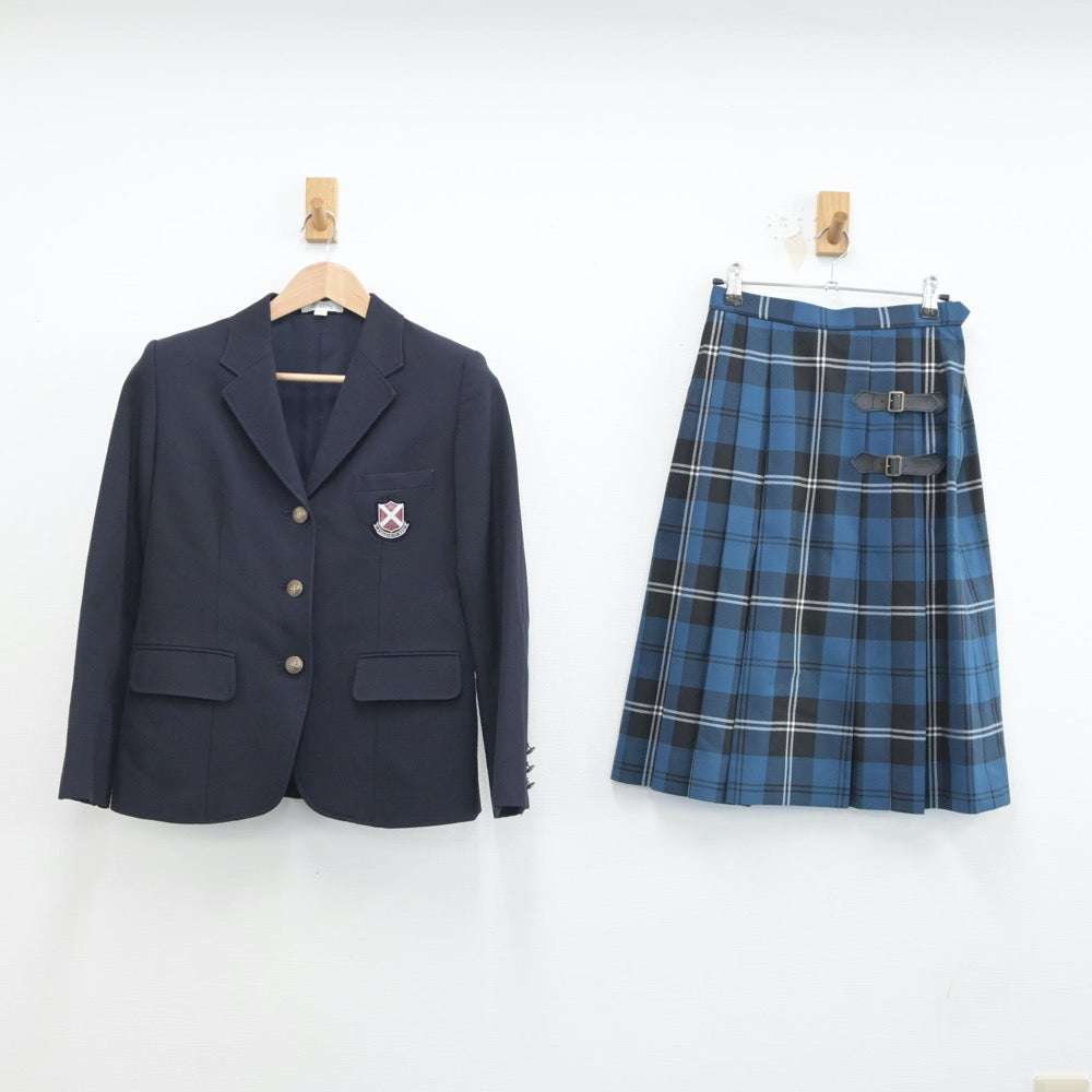 【中古】大阪府 桃山学院中学校・高等学校 女子制服 4点（ブレザー・ニット・スカート）sf017164