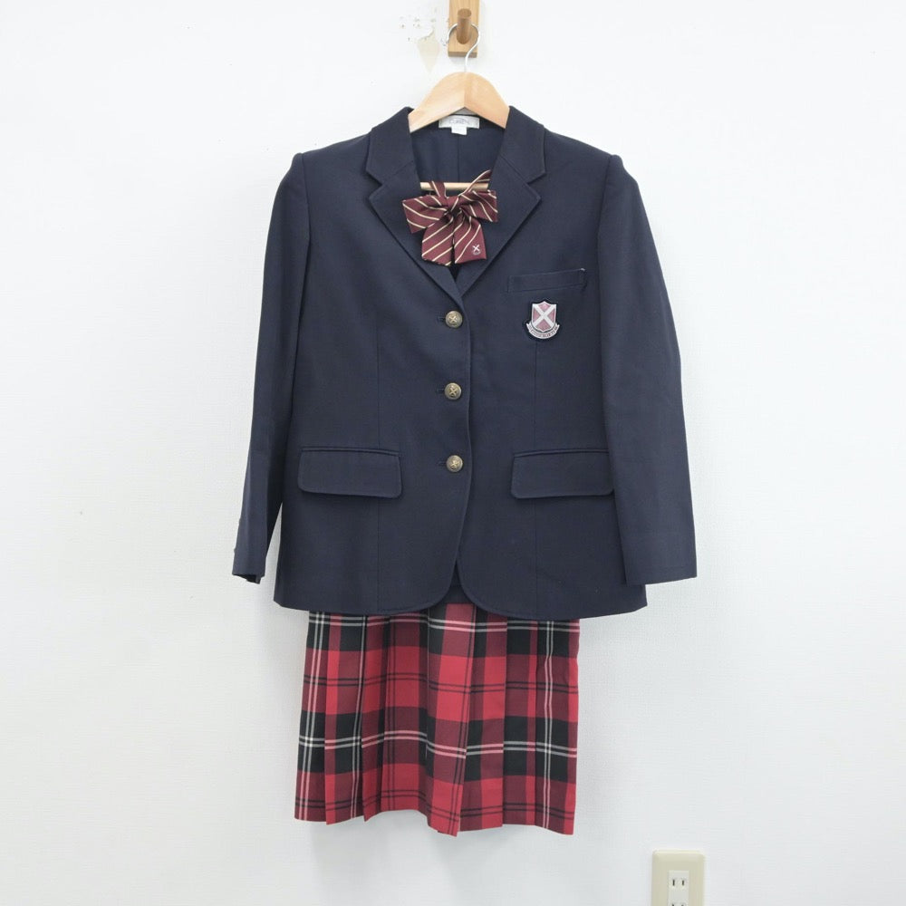 【中古】大阪府 桃山学院中学校・高等学校 女子制服 4点（ブレザー・ニット・スカート）sf017165