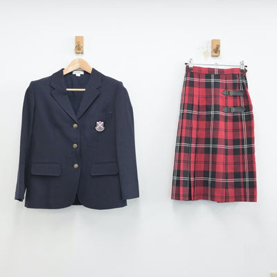 【中古】大阪府 桃山学院中学校・高等学校 女子制服 4点（ブレザー・ニット・スカート）sf017165