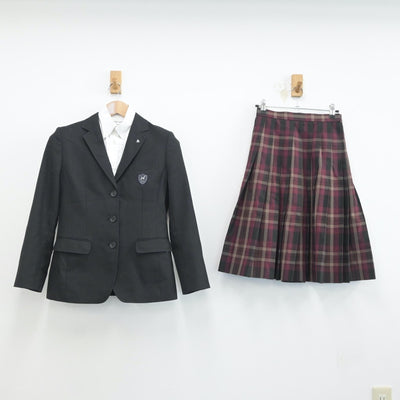 【中古】東京都 八王子学園中学校 女子制服 3点（ブレザー・シャツ・スカート）sf017169