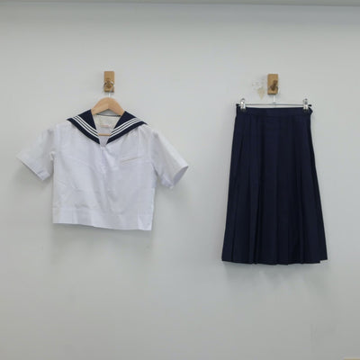 【中古】東京都 大妻高等学校 女子制服 2点（セーラー服・スカート）sf017180