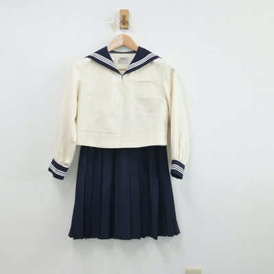 【中古】東京都 東京女学館中学校・高等学校 女子制服 2点（セーラー服・スカート）sf017187