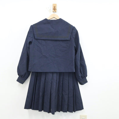 【中古】福島県 本宮第二中学校 女子制服 2点（セーラー服・スカート）sf017194