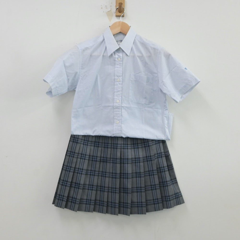 【中古】宮城県 多賀城高等学校 女子制服 2点（シャツ・スカート）sf017205