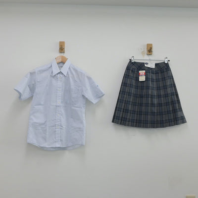 【中古】宮城県 多賀城高等学校 女子制服 2点（シャツ・スカート）sf017205