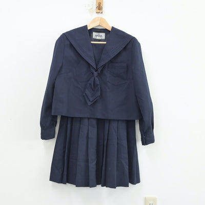 【中古】北海道 七飯中学校 女子制服 3点（セーラー服・スカート）sf017210