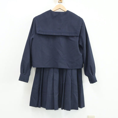 【中古】北海道 七飯中学校 女子制服 3点（セーラー服・スカート）sf017210