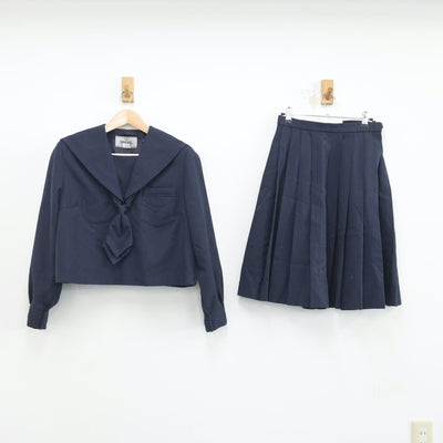 【中古】北海道 七飯中学校 女子制服 3点（セーラー服・スカート）sf017210