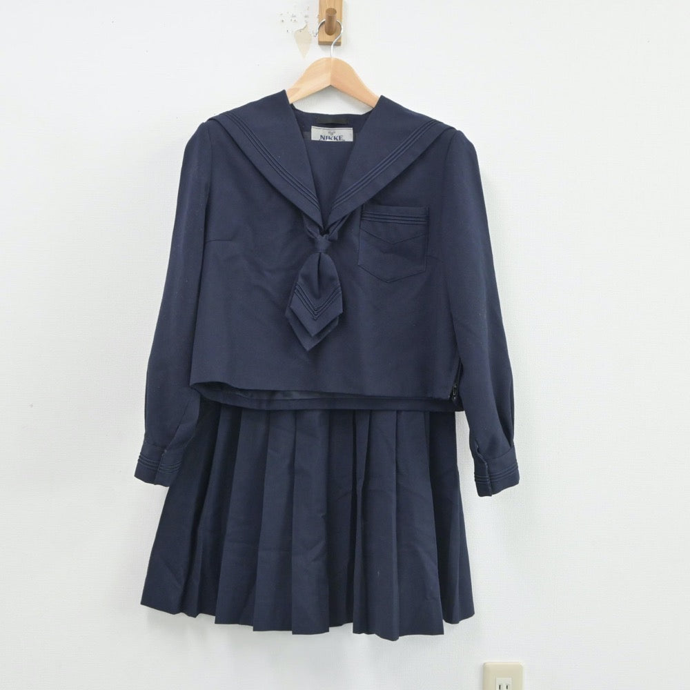 【中古】北海道 七飯中学校 女子制服 3点（セーラー服・スカート）sf017211