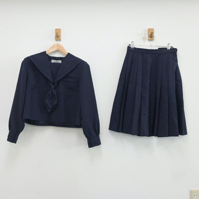 【中古】北海道 七飯中学校 女子制服 3点（セーラー服・スカート）sf017211