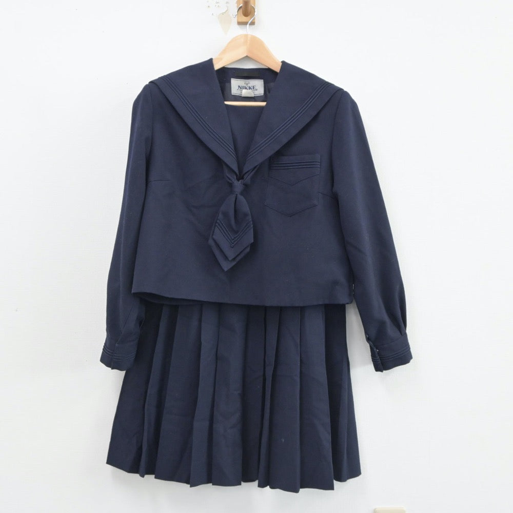 【中古】北海道 七飯中学校 女子制服 3点（セーラー服・スカート）sf017212