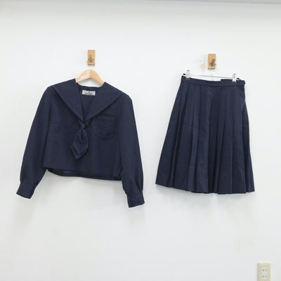 【中古】北海道 七飯中学校 女子制服 3点（セーラー服・スカート）sf017212