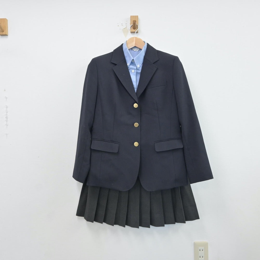 【中古】石川県 向陽高等学校 女子制服 4点（ブレザー・シャツ・ニット・スカート）sf017217