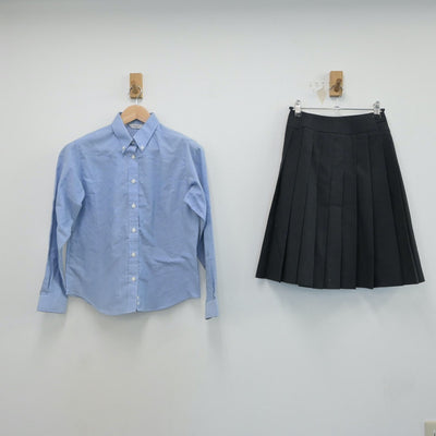 【中古】石川県 向陽高等学校 女子制服 2点（シャツ・スカート）sf017218