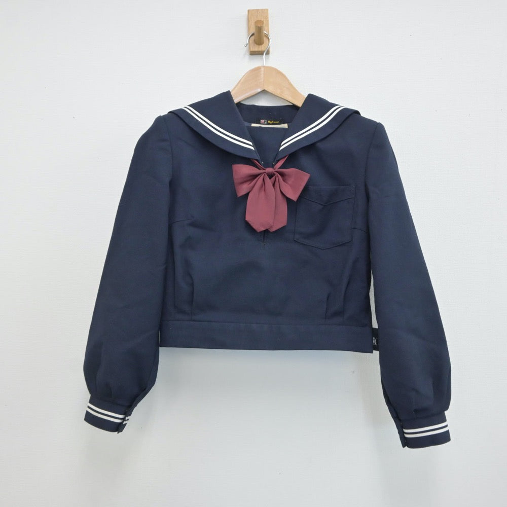 【中古】石川県 西南部中学校 女子制服 3点（セーラー服・スカート）sf017222