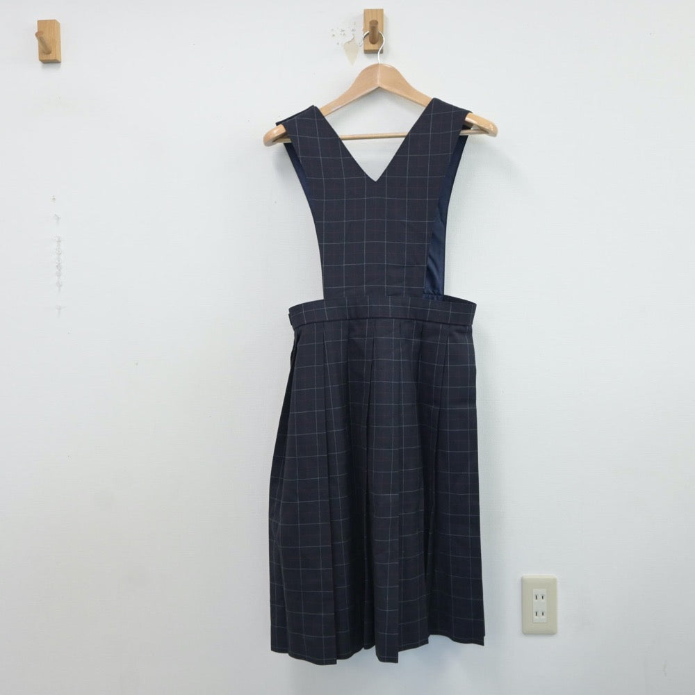 【中古】福岡県 精華女子高等学校 女子制服 2点（ブレザー・ジャンパースカート）sf017224