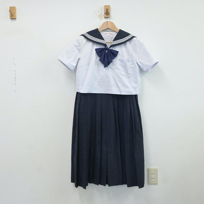 【中古】福岡県 精華女子高等学校 女子制服 3点（セーラー服・ジャンパースカート）sf017225