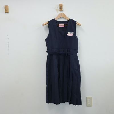 【中古】福岡県 吉塚中学校 女子制服 3点（セーラー服・ジャンパースカート）sf017227