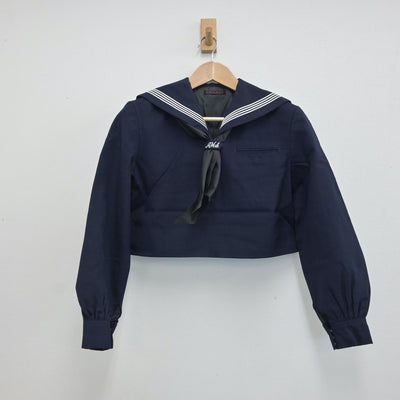 【中古】福岡県 朝倉高等学校 女子制服 3点（セーラー服・スカート）sf017229