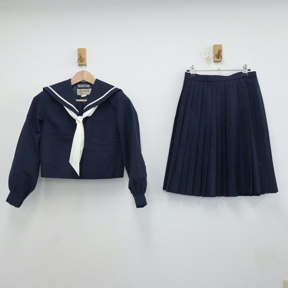 【中古】和歌山県 星林高等学校 女子制服 3点（セーラー服・スカート）sf017232