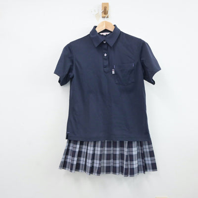 【中古】東京都 貞静学園高等学校 女子制服 6点（シャツ・ニットベスト・スカート）sf017235