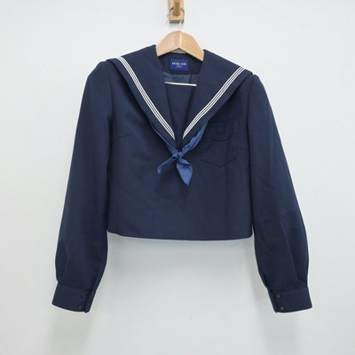 【中古】福岡県 大刀洗中学校 女子制服 3点（セーラー服・ジャンパースカート）sf017242