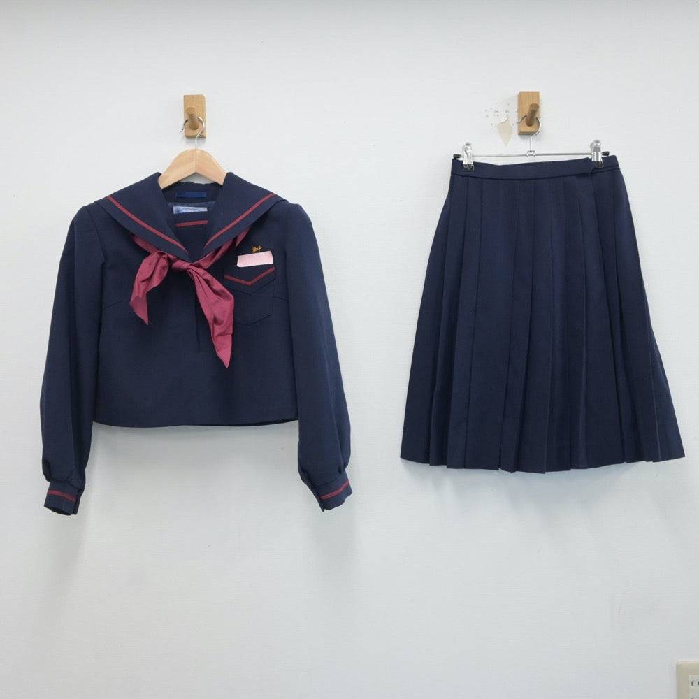 【中古】宮崎県 妻中学校 女子制服 3点（セーラー服・スカート）sf017243