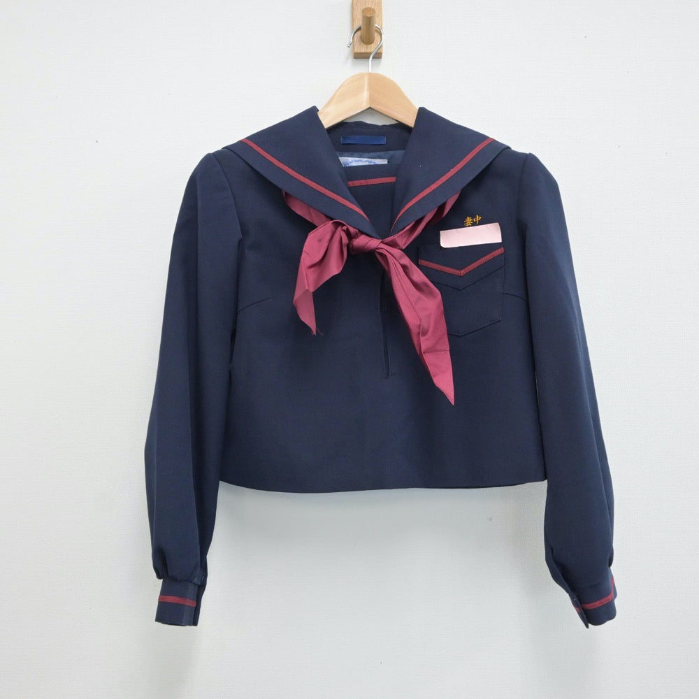 【中古】宮崎県 妻中学校 女子制服 3点（セーラー服・スカート）sf017243