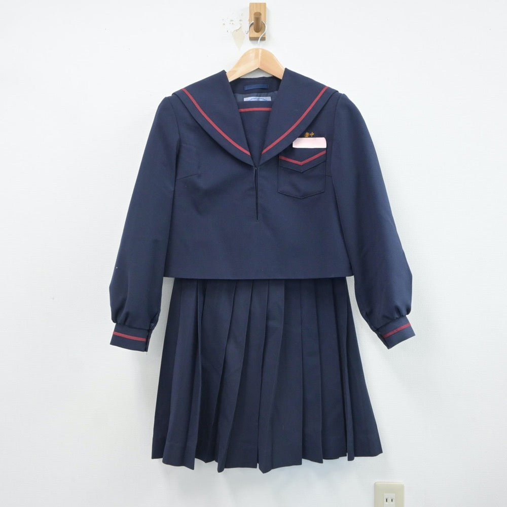 【中古】宮崎県 妻中学校 女子制服 2点（セーラー服・スカート）sf017244