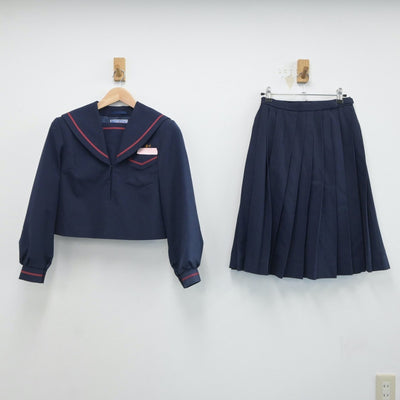 【中古】宮崎県 妻中学校 女子制服 2点（セーラー服・スカート）sf017244