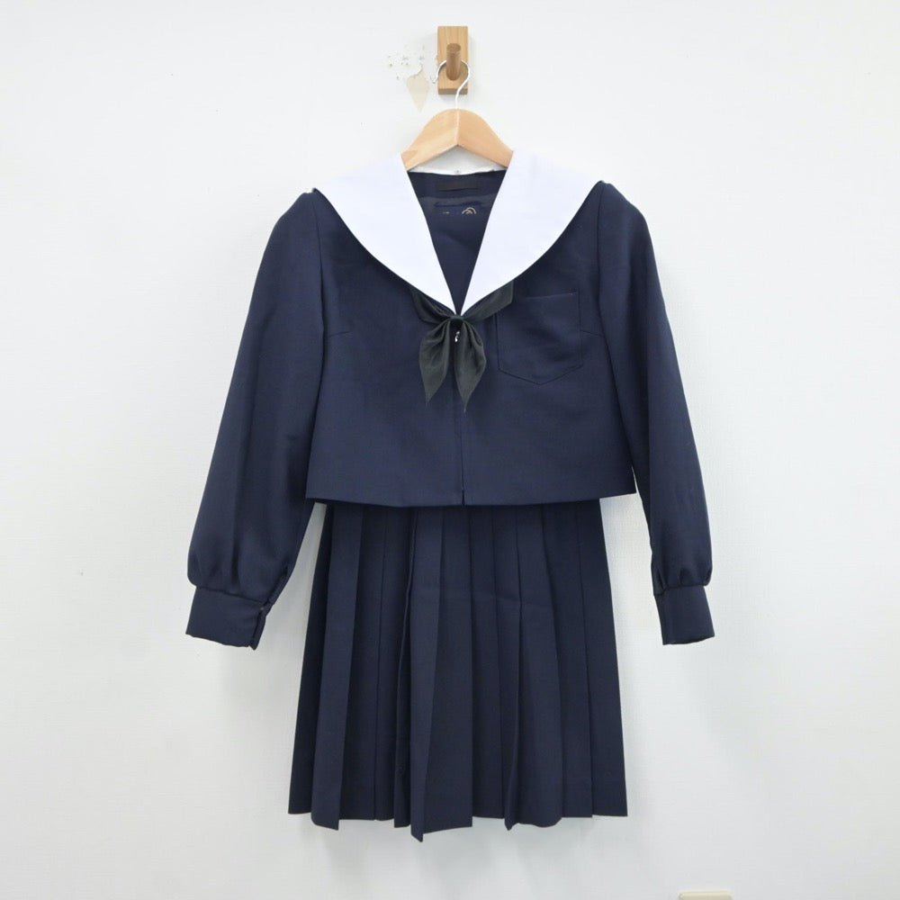 【中古】岐阜県 笠松中学校 女子制服 3点（セーラー服・スカート）sf017254