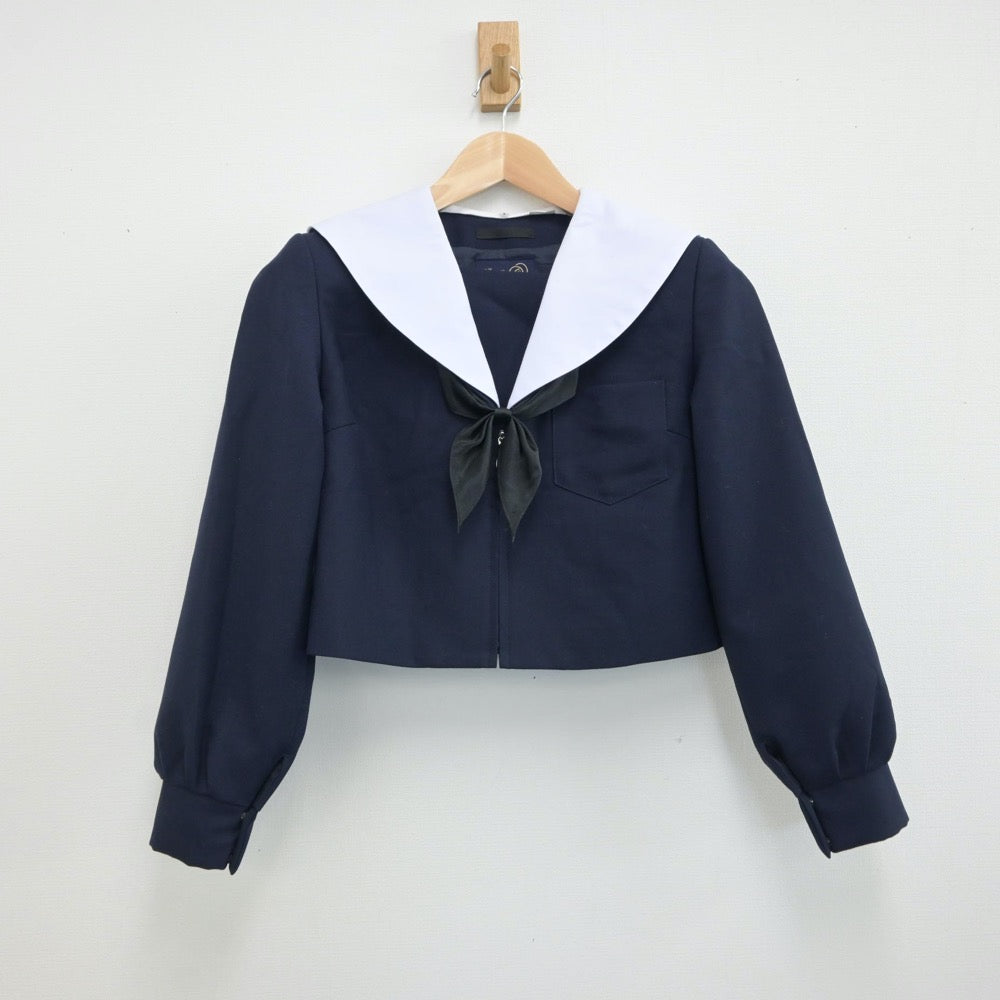 【中古】岐阜県 笠松中学校 女子制服 3点（セーラー服・スカート）sf017254