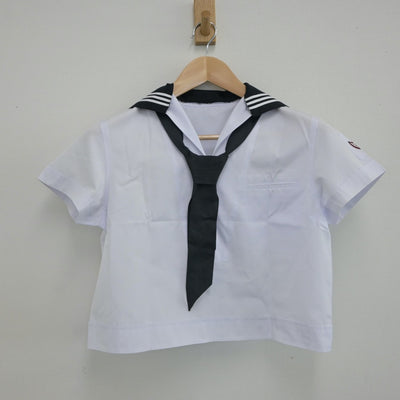 【中古】静岡県 静岡英和女学院高等学校 女子制服 3点（セーラー服・スカート）sf017257