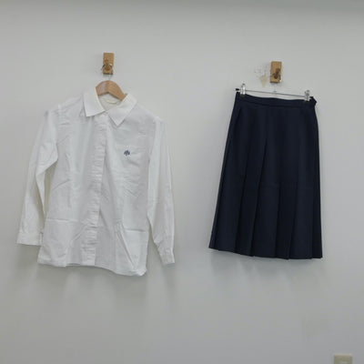 【中古】福岡県 久留米高等学校 女子制服 4点（ブレザー・シャツ・ニット・スカート）sf017259