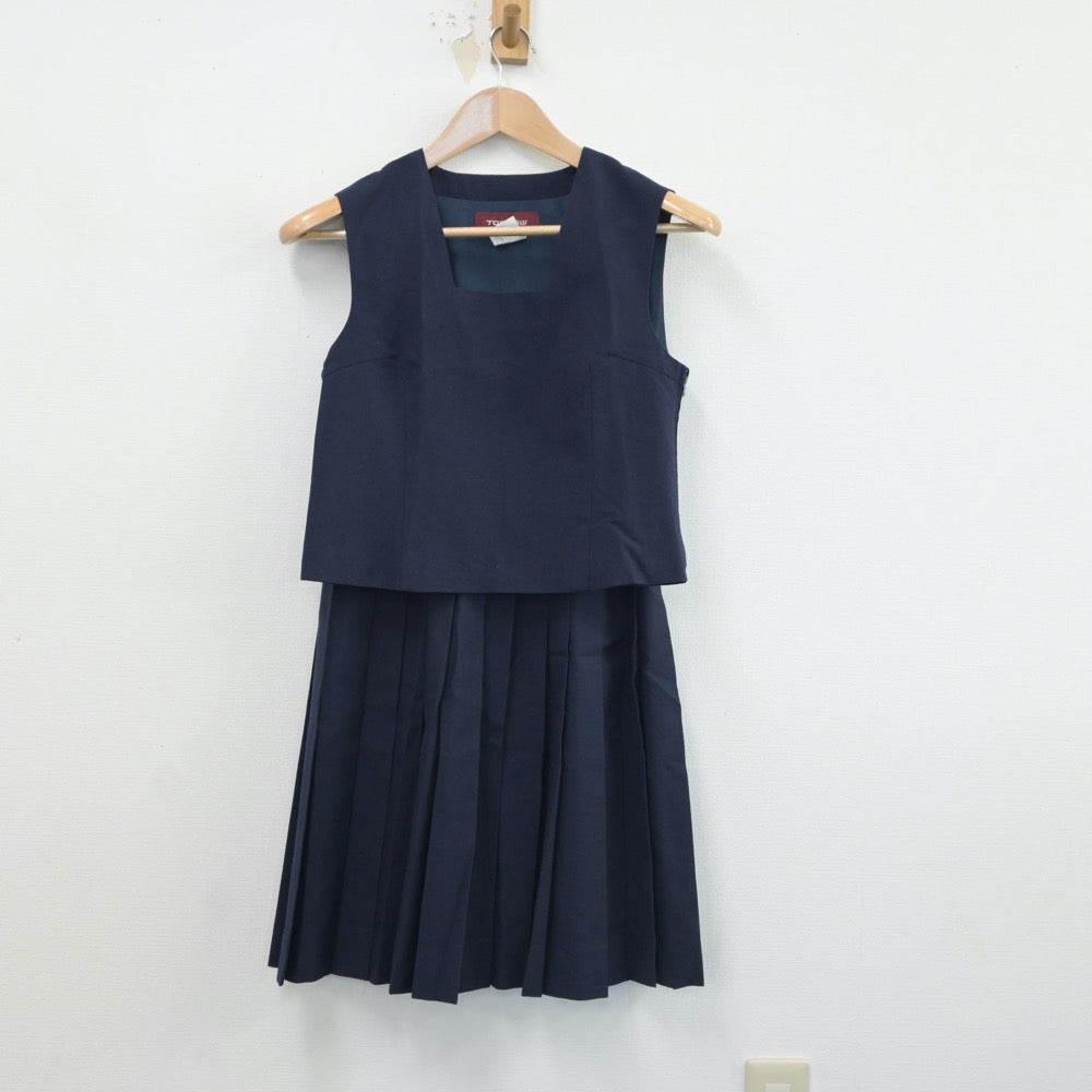 【中古】埼玉県 与野南中学校 女子制服 2点（ベスト・スカート）sf017260