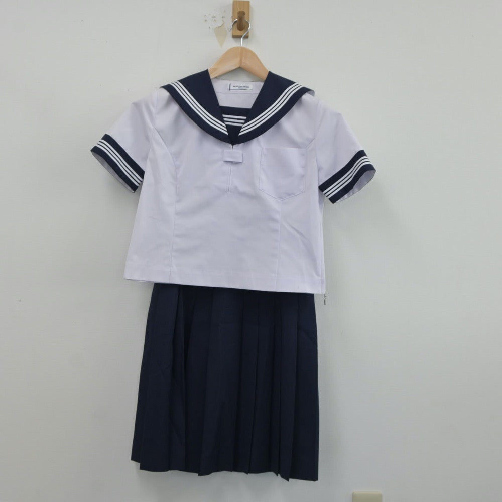 【中古】茨城県 東海南中学校 女子制服 3点（セーラー服・スカート）sf017264