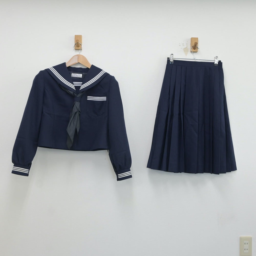 【中古】茨城県 東海南中学校 女子制服 3点（セーラー服・スカート）sf017265