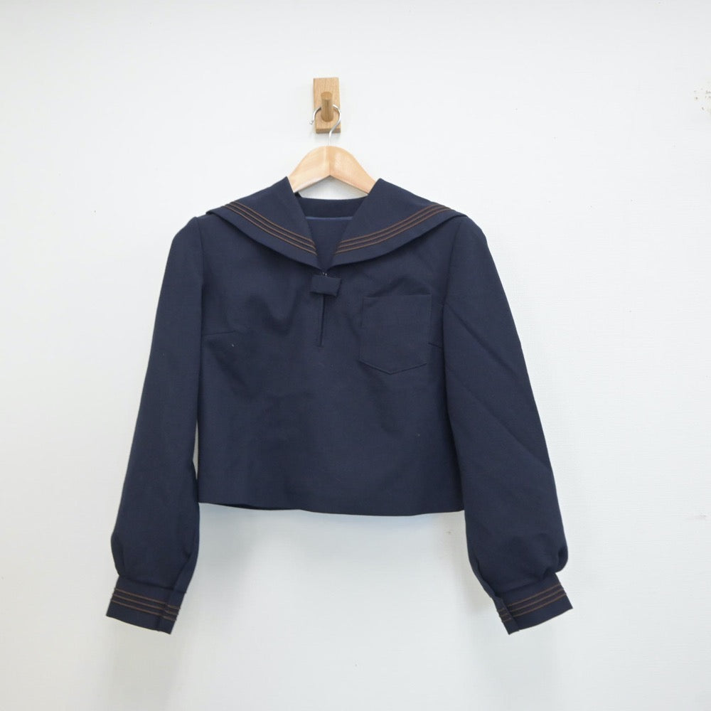 【中古】福島県 日和田中学校 女子制服 3点（セーラー服・セーラー服・スカート）sf017282