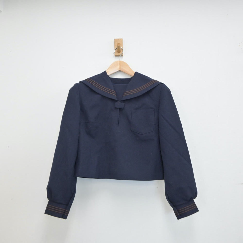 【中古】福島県 日和田中学校 女子制服 2点（セーラー服・スカート）sf017283