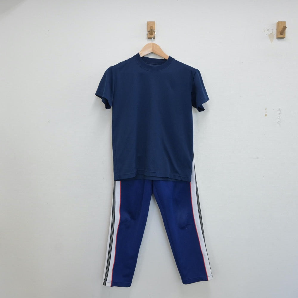 【中古】福島県 日和田中学校 女子制服 2点（体操服 上・ジャージ 下）sf017284