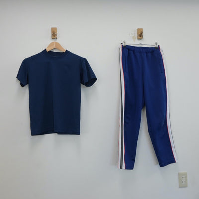 【中古】福島県 日和田中学校 女子制服 2点（体操服 上・ジャージ 下）sf017284