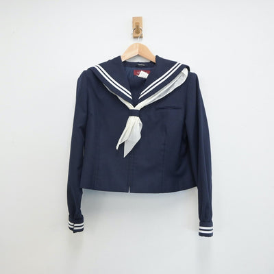 【中古】千葉県 高洲中学校 女子制服 3点（セーラー服・ジャンパースカート）sf017290