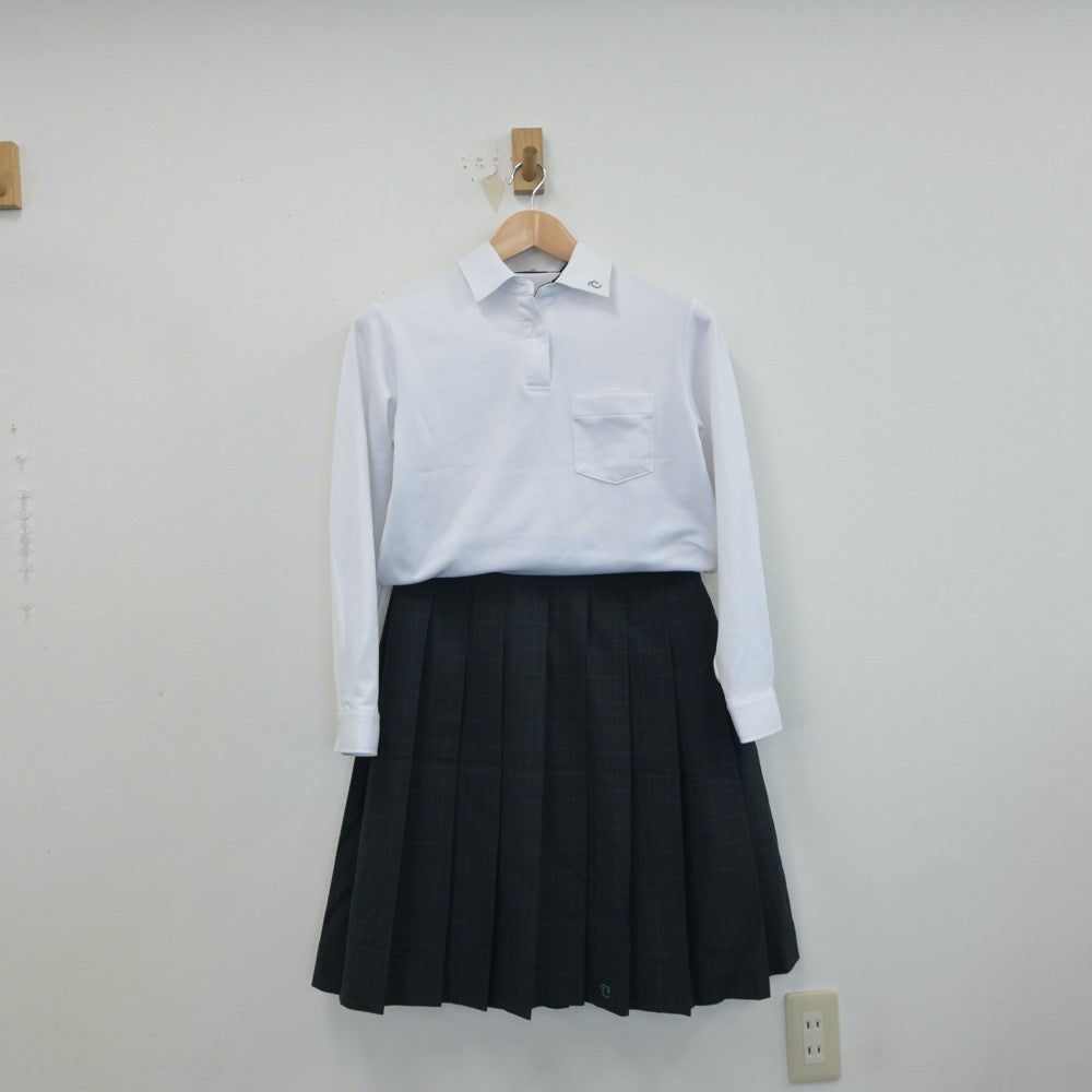 【中古】大阪府 盾津中学校 女子制服 2点（シャツ・スカート）sf017299